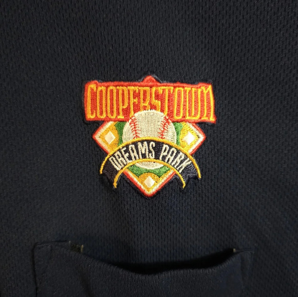 Cooperstown Dreams Park Polo Shirt Men’s Large Blue Ringer Preppy Baseball - Picture 3 of 8